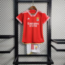 Camiseta y pantalón corto local del Benfica para niños 23/24 - Rojo