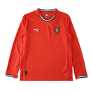 Camiseta local de la selección nacional de Portugal 24/25 - Camiseta de aficionado de manga larga para hombre - Roja