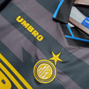 Camiseta retro de aficionado del Inter de Milán 97/98 para hombre (negro y azul)