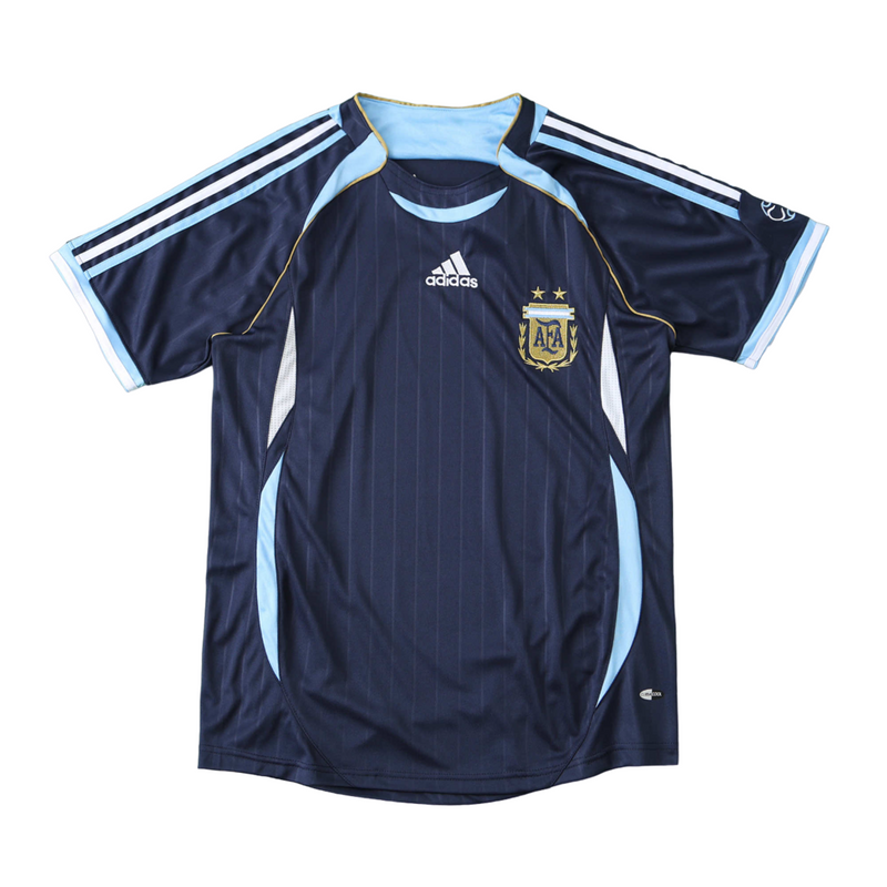 Camiseta retro de aficionado de la selección argentina visitante II 2006 para hombre - Azul