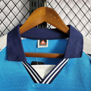 Camiseta retro de aficionado del Manchester City (99/00) para hombre, azul
