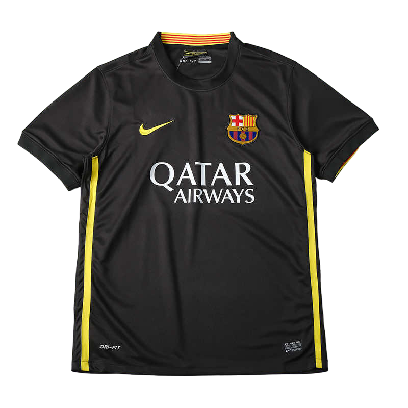 Camiseta retro de aficionado del Barcelona Third Third III 13/14 para hombre - Negra
