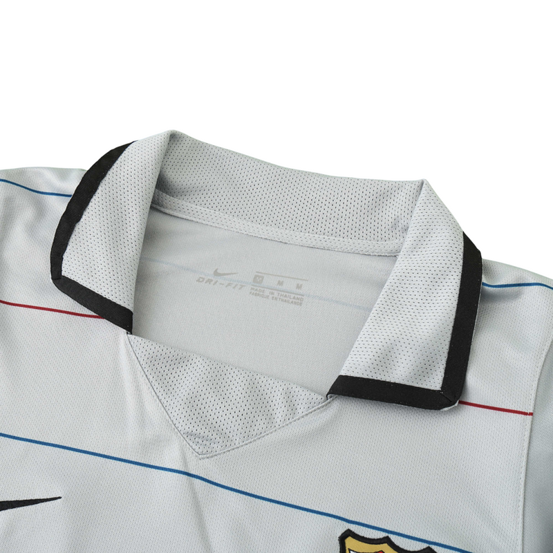 Camiseta retro de manga larga del Barcelona Away II 03/04 para hombre - Gris