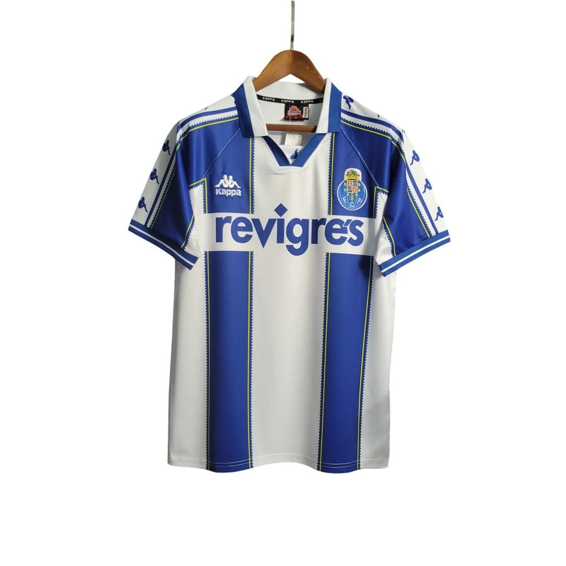 Camiseta retro de local del Porto Hone I 97/98 para hombre - Azul y blanco