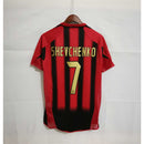 Camiseta de local del Milan 04/05 Retro Adidas para hombre - Rojo y negro