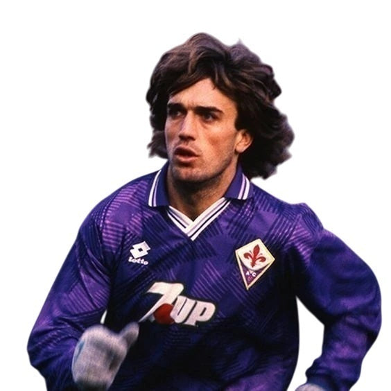 Camiseta retro de local de la Fiorentina 93/94 para hombre - Morada