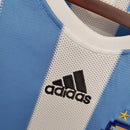 Camiseta retro de la selección argentina 2010 de Adidas para hombre - Blanca y azul