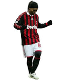 Camiseta retro de manga larga Adidas Fan Milan I 09/10 para hombre - Blanco y negro