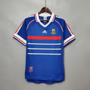 Camiseta Adidas de aficionado de Francia Retro I Home 1998 para hombre - Azul
