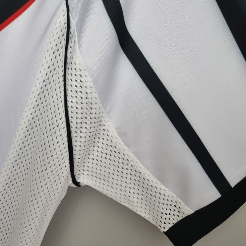 Camiseta retro de aficionado Kappa Vasco da Gama 1998 para hombre (blanco y negro)
