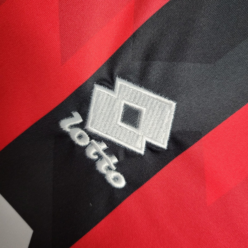 Camiseta de aficionado del Lotto de la Roma Milán II 93/94 para hombre - Blanco y negro