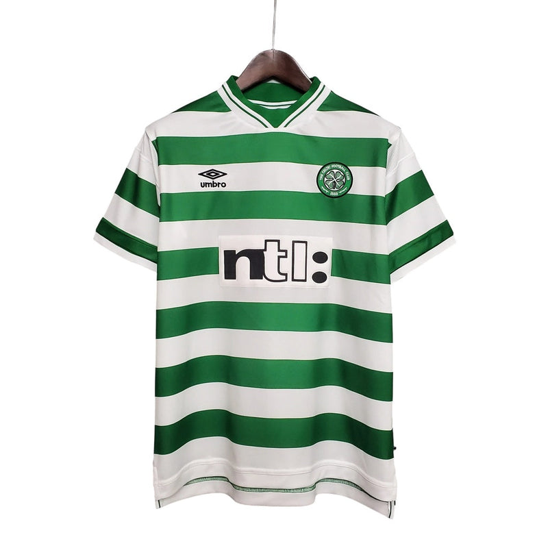 Camiseta retro local del Celtic I 99/00 para hombre - Verde y blanco