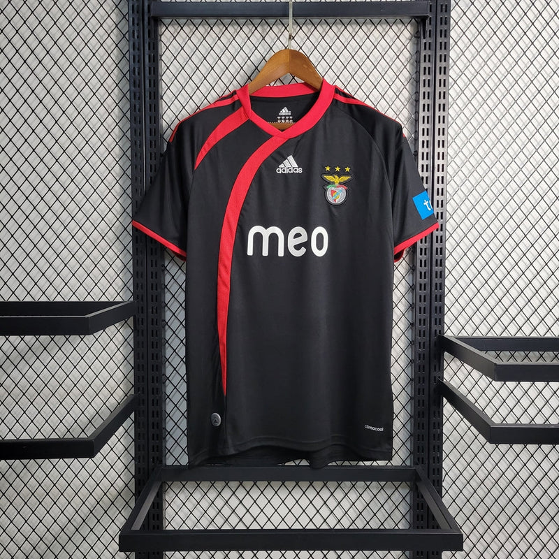 Camiseta retro de aficionado Adidas Benfica II 10/11 para hombre - Negra