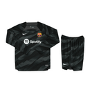 Conjunto de portero de manga larga del Barcelona - Fanático masculino 2023/2024 - Negro