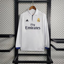 Camiseta de manga larga para aficionado del Real Madrid 16/17 para hombre - Blanca