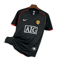 Camiseta retro de aficionado del Manchester United Third Third III 07/08 para hombre - Negra