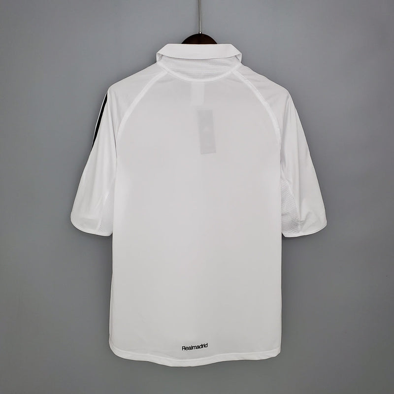 Camiseta retro de aficionado Adidas del Real Madrid 05/06 para hombre - Blanca