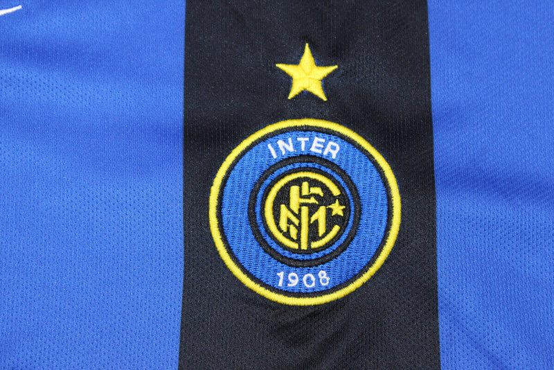 Camiseta de aficionado del Inter de Milán Retro I Home 04/05 para hombre - Negro y azul