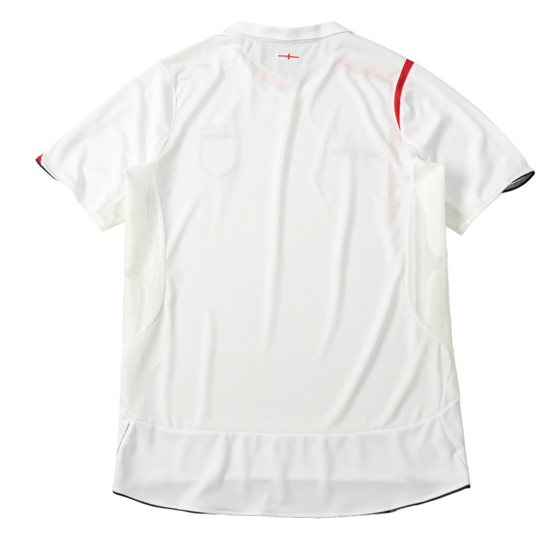 Camiseta retro de local de la selección nacional de Inglaterra 2006 para hombre - Blanca