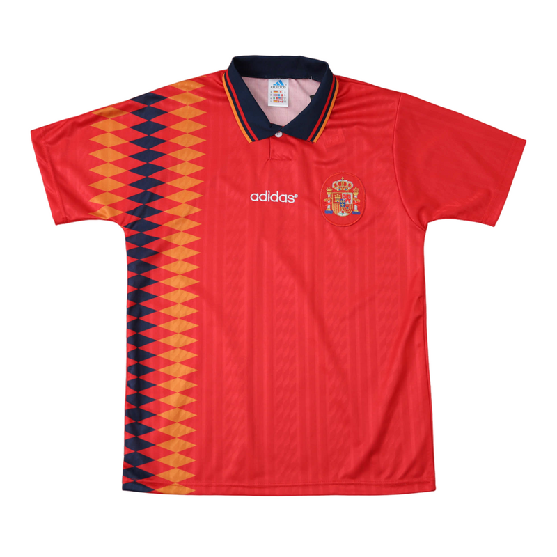 Camiseta retro de aficionado de la selección española de 1994 (hombre) - Roja