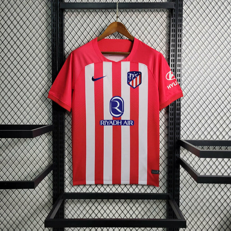 Camiseta Nike de aficionado para hombre del Atlético de Madrid (local I 23/24) - Rojo y blanco