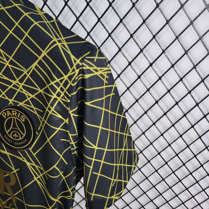 Camiseta de aficionado Jordan del PSG IIII 23/24 para hombre, color negro