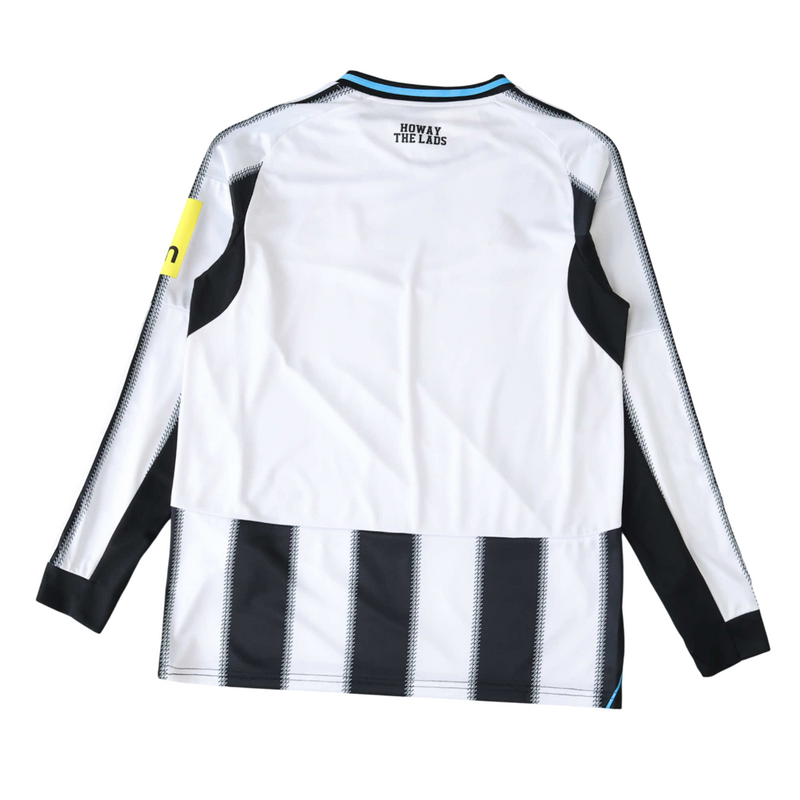 Camiseta de local del Newcastle United - Manga larga 25/26 - Camiseta de aficionado para hombre - Blanco y negro
