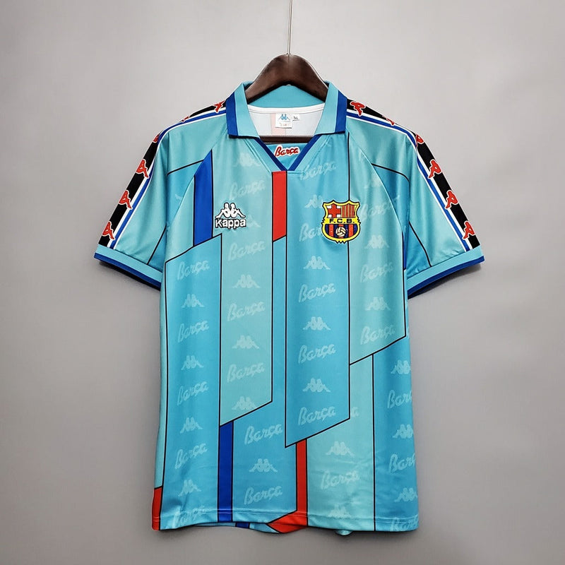Camiseta retro de aficionado del Barcelona II 96/97 de Kappa para hombre - Verde