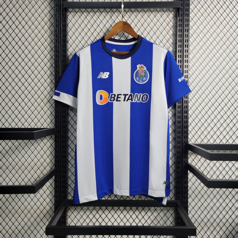 Camiseta de aficionado New Balance Porto Home 23/24 para hombre - Azul y blanco