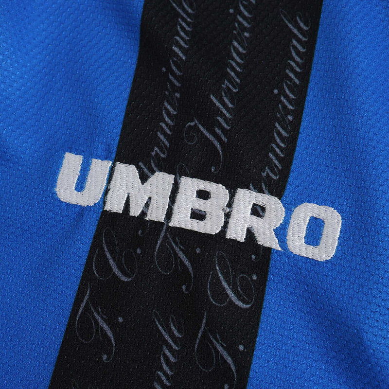 Camiseta retro de local del Inter de Milán 97/98 para hombre - Negra y azul