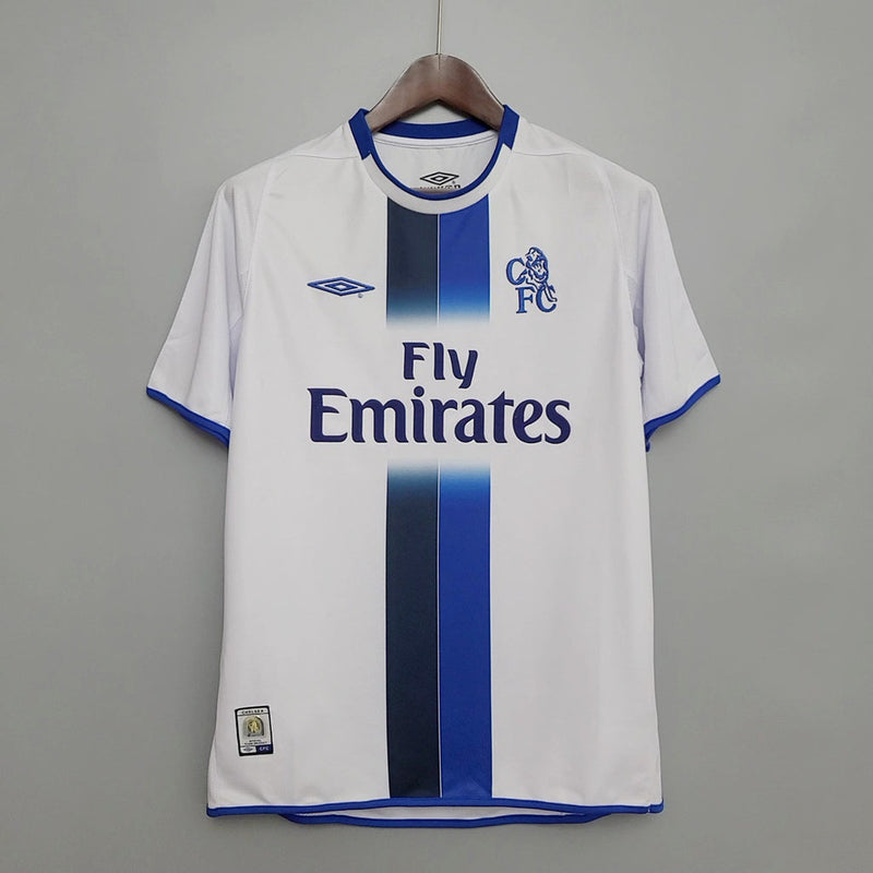 Camiseta retro de aficionado del Chelsea 03/05 para hombre - Blanca