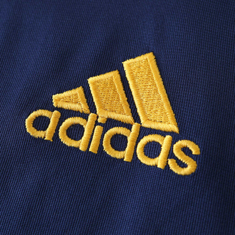Camiseta retro de manga larga para aficionado de España (país visitante) del Mundial 2010 (azul)
