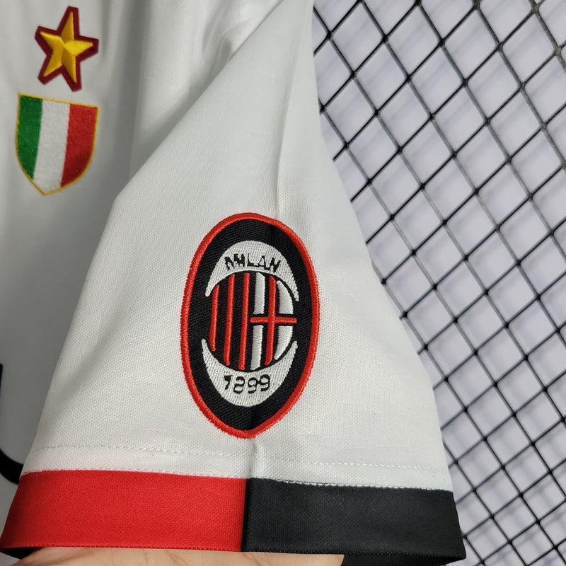 Camiseta retro de visitante del Milan II 95/97 para hombre - Blanco