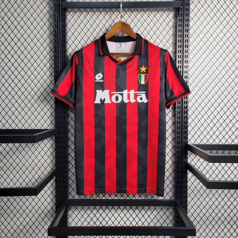Camiseta de aficionado del Lotto de la Roma Milán II 93/94 para hombre - Blanco y negro