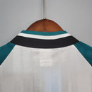 Camiseta retro de visitante del Liverpool 93/95 de Adidas para hombre (blanco, verde y negro)