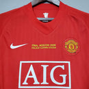 Camiseta retro de manga larga Nike para hombre del Manchester United 08/09 - Rojo