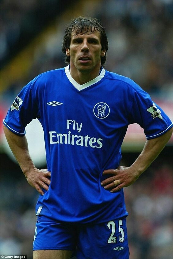 Camiseta retro de aficionado del Chelsea 03/04 para hombre - Azul