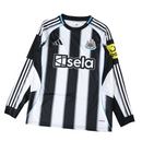 Camiseta de local del Newcastle United - Manga larga 25/26 - Camiseta de aficionado para hombre - Blanco y negro