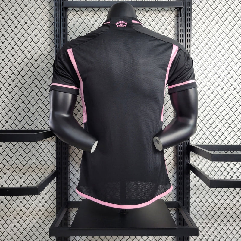 Camiseta de jugador Adidas Miami II 23/24 para hombre - Negra y rosa