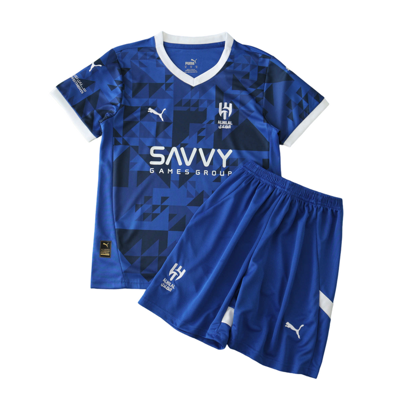 Camiseta y pantalón corto para niños Al Hilal Home I 24/25 - Azul