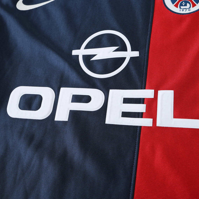 Camiseta retro de manga larga para aficionado del PSG Home I 01/02 para hombre - Azul