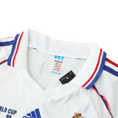 Camiseta retro de manga larga para hombre de la selección francesa visitante II - Blanca