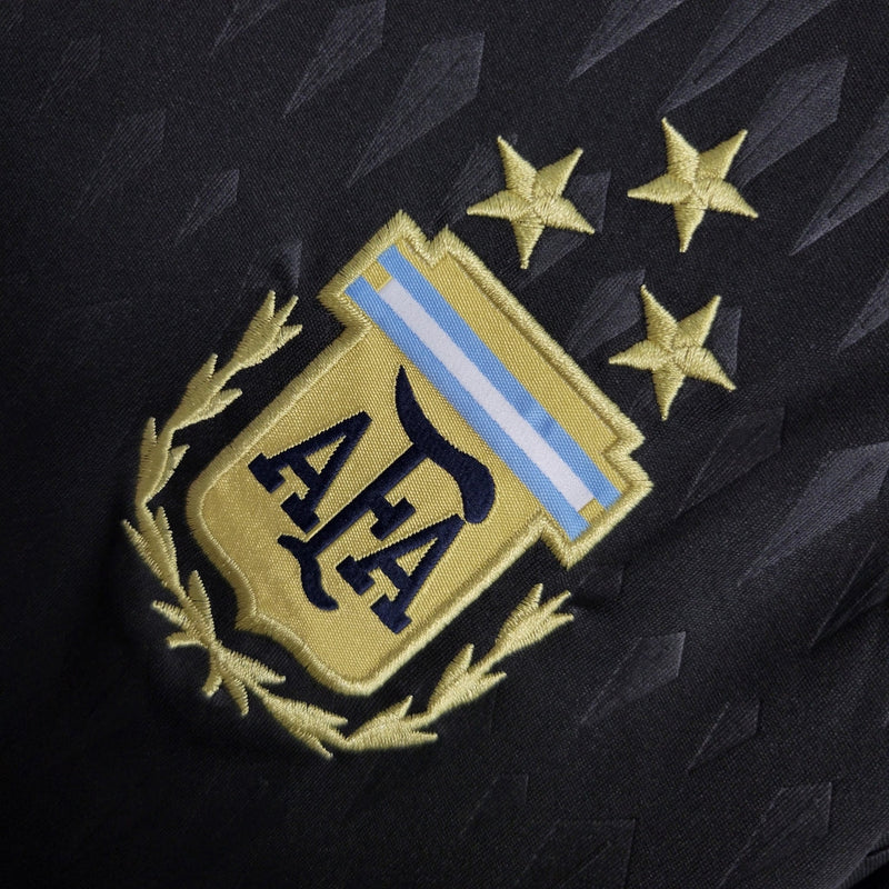 Camiseta negra de Argentina - Manga larga 23/24 Puma Fan para hombre - Negra
