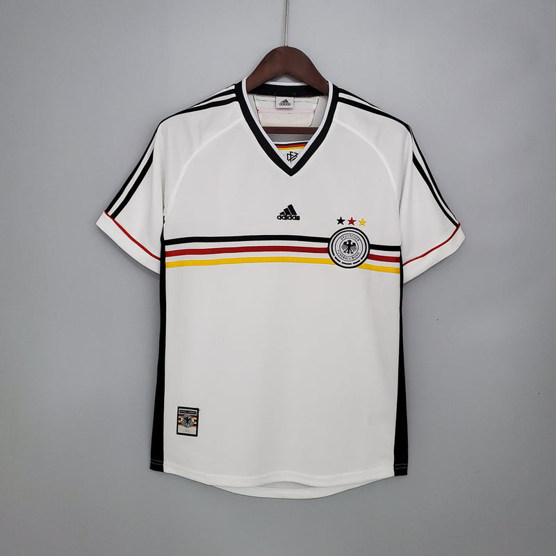 Camiseta retro de la selección alemana I Home 1998 Adidas para hombre - Blanca