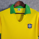Camiseta retro 57/58 de la selección brasileña masculina - Amarilla