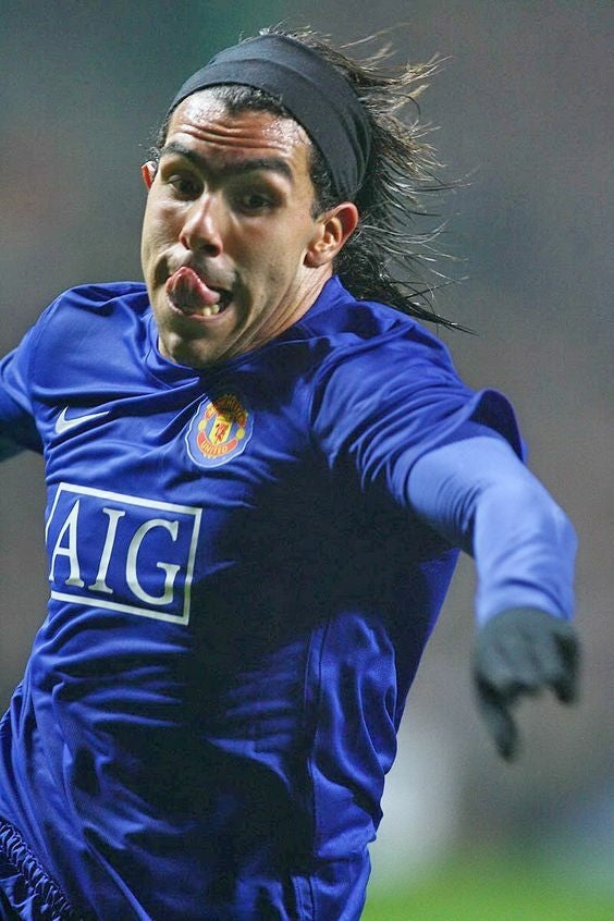 Camiseta Nike retro para hombre del Manchester United II 07/08 - Azul