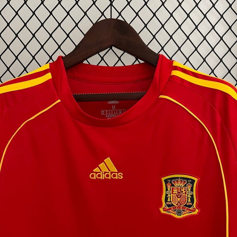 Camiseta retro de aficionado de la selección española 2008 (hombre) - Roja