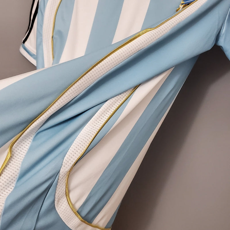 Camiseta Adidas de la Selección Argentina Retro I 2006 para hombre - Azul y blanco