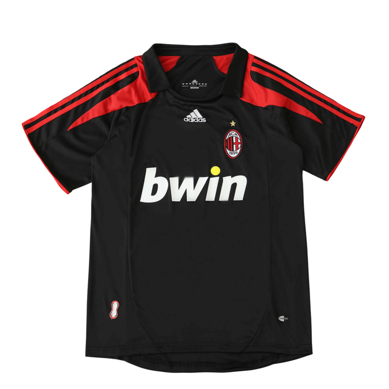 Camiseta retro de la tercera equipación del Milan 07/08 de Adidas para hombre - Negra