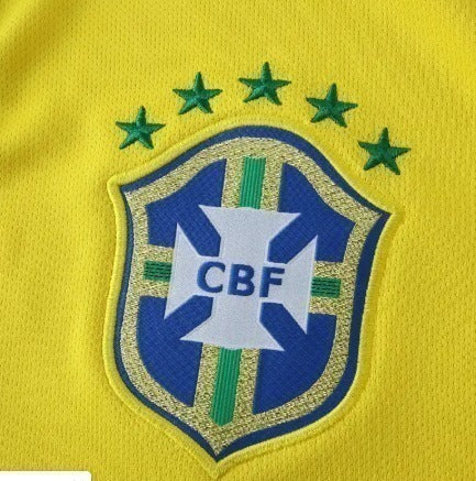 Camiseta retro de la selección nacional de Brasil 2014 - Brasil local I Hombre - Amarilla
